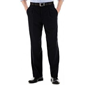 Adolfo Men's Micro Tech Flat Front Suit Pant