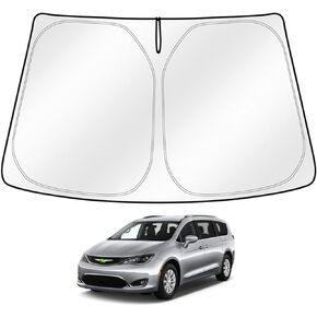 Cartist Windshield Sun Shade Custom Fit for Chrysler Pacifica 2017-2022 2023 Accessories Foldable Car Front Window Sunshade Sun Visor