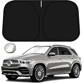 مظلة الزجاج الأمامي Bestview متوافقة مع ملحقات 2020-2024 Mercedes GLE 350 450، مظلة النافذة الأمامية، حاجب الشمس الواقي من الأشعة فوق البنفسجية، الحرارة، قابلة للطي بطبقتين 210T