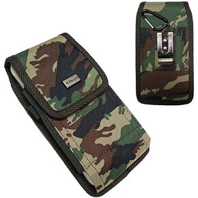 AISCELL Rugged Holster Camouflage Nylon Carrying Case Pouch for Galaxy A35,A25, A15, S24 Ultra,S24+,S23 FE, A54,S23 Ultra,S23+,A14, XCover6 Pro, A53, A03s,A23 (Fit Bulky Protective Cover on)