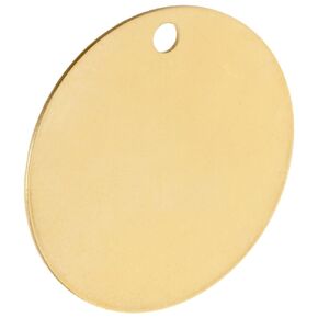Brady 23211 2" Diameter B-907 Brass Round Blank Brass Valve Tags (Pack Of 25)
