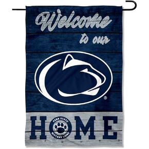 College Flags & Banners Co. Penn State Nittany Lions Welcome To Our Home Double Sided Garden Yard Flag