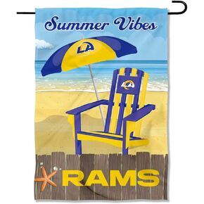 Los Angeles Rams Summer Decorative Seasonal Garden Flag Double Sided Banner