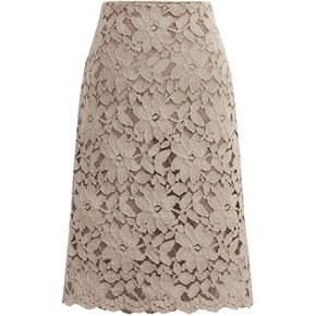 ebossy Women's Elegant Floral Lace Knee Length Pencil Skirt