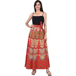 Wrap Around Skirts Long from India Cotton Women's Beach Clothing