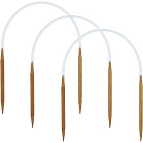 3Pcs 4.5mm Wooden Circular Knitting Needle US Size 7 Round Knitting Needles 16 Inch for Handmade Knitting DIY Blankets Socks Baby Hats Cuffs Sweaters