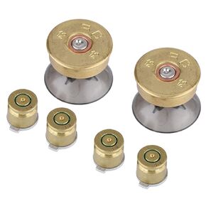 Vikye Aluminum Alloy Buttons for PS4, Gold Metal Buttons & Thumbstick Mod Kit for PS4 Controller