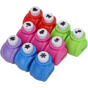 Punch Craft Set,10pcs Hole Puncher Different Patterns Easy Operation Multifunctional Portable Punch Craft Set for Crafting & Fun Projects in Saudi Arabia