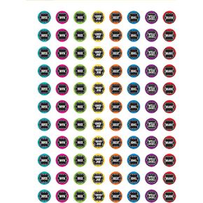 Teacher Created Resources Chalkboard Brights Mini Stickers Value-Pak (5841)