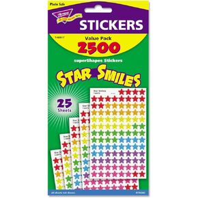TREND ENTERPRISES, INC. T-46917 Star Smiles superShapes Stickers Value Pack, 2500/Pack