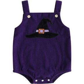 FYBITBO Baby Girl Boy Christmas Outfit Santa Corduroy Rompers Bodysuit Sleeveless Onesie Outfit Cute Fall Winter Clothes
