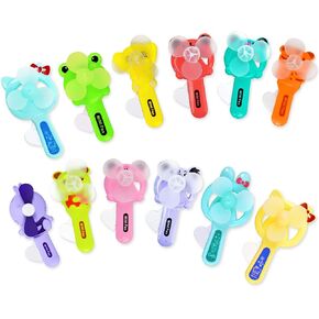 Vileafy 12 Cool Party Favors for Kids 8-12 Years Old -Cute Handheld Fans, Novelty Toys Manual Press Cooling Fans for Boys and Girls Outdoor
