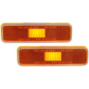 For 1984-1989 Dodge D100 Front Side Marker Lights Assembly Unit Driver and Passenger Side | Pair | CH2550101 CH2550101 | 3587436 3587436