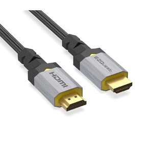 EZQuest Ultra HD HIGH Speed HDMI 10K 60HZ Cable, 2.2 Meter, Nylon Braided, Brushed Anodized Aluminum Connector HOUSING
