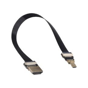 xiwai CYFPV HDMI ذكر إلى مايكرو HDMI ذكر تمديد FPC كابل مسطح 1080P للتصوير الجوي FPV HDTV Multicopter (0.2 متر)