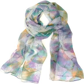 allydrew Beautiful Fashionable Long Chiffon Scarf Hair Wrap Chiffon Head Wrap Lightweight Scarf