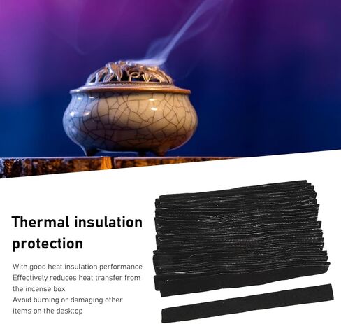 50pcs Fireproof Incense Burner Pads, Heat Insulating Cotton Strips forCatcher, Multifunctional Usage with High Temp Resistance, Made with Eco Friendly Material in Saudi Arabia