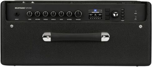 حزمة مكبرات صوت الجيتار Fender Mustang™ GTX100 بقدرة 120 فولت مع كابل أداة Pig Hog PCH10BK، ومفتاح Fender Foot، وكابل الآلة، وكابل الطاقة، و12x من قطع Fender وقطعة قماش سائلة لتلميع الصوت in Kuwait
