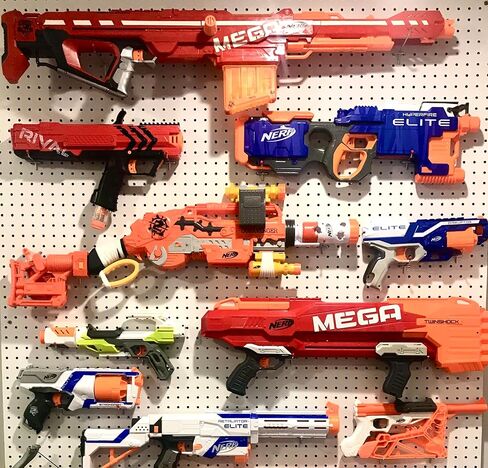 لوحة ربط من WallPeg لمنظم تخزين مسدسات نيرف - 2 قطعة مقاس 24 بوصة × 16 بوصة حامل بيجبورد أبيض لتنظيم حائط نيرف بلاسترز PK-2-W in Kuwait