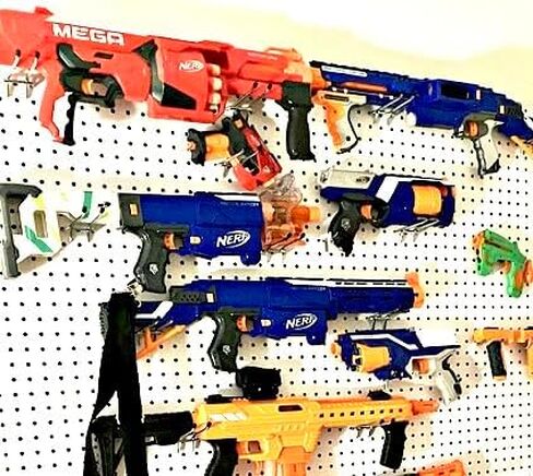 لوحة ربط من WallPeg لمنظم تخزين مسدسات نيرف - 2 قطعة مقاس 24 بوصة × 16 بوصة حامل بيجبورد أبيض لتنظيم حائط نيرف بلاسترز PK-2-W in Kuwait