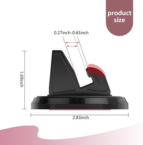 1 PC Car Dashboard Cell Phone Holder, 360 Degrees Rotatable Mobile Phone Fixture, Car Navigation Bracket, Car Interior Modification, Universal for Most Cars, SUVs and Vans (Black) in Saudi Arabia