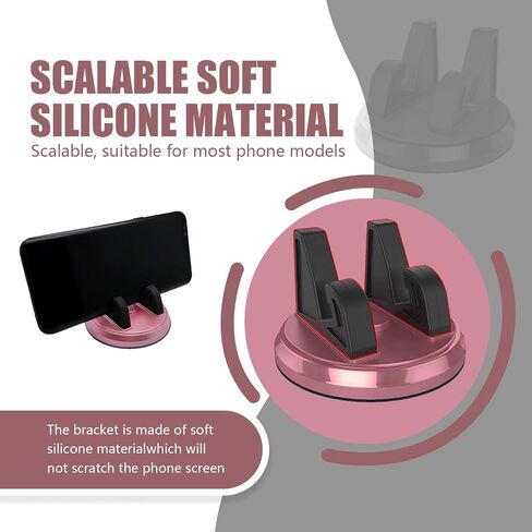 1 PC Car Dashboard Cell Phone Holder, 360 Degrees Rotatable Mobile Phone Fixture, Car Navigation Bracket, Car Interior Modification, Universal for Most Cars, SUVs and Vans (Black) in Saudi Arabia