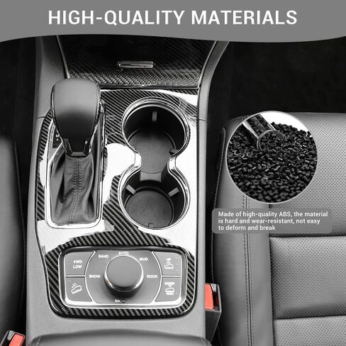 for Grand Cherokee Interior Trim Kit Carbon Fiber Compatible with Jeep Grand Cherokee 2016-2021 Carbon Fiber Interior Accessories 17pcs in Saudi Arabia