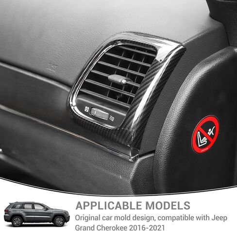 for Grand Cherokee Interior Trim Kit Carbon Fiber Compatible with Jeep Grand Cherokee 2016-2021 Carbon Fiber Interior Accessories 17pcs in Saudi Arabia