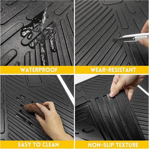Rear Cargo Mat & Backrest Mat for 2016-2024 Honda Pilot All Weather TPE Back Seat Protector Trunk Cargo Liner for 2023 2024 Honda Pilot 3rd Row Seats Accessories in Saudi Arabia