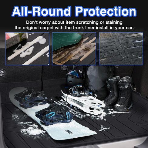 Custom Fit for Cargo Liner 2023 2024 Toyota Prius & Prius Prime (PHEV), All Weather Protection TPE Trunk Mat Black Cargo Mat Interior Automotive Accessories in Saudi Arabia