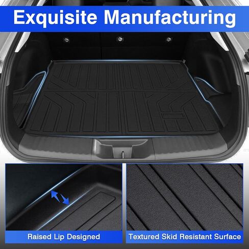 Custom Fit for Cargo Liner 2023 2024 Toyota Prius & Prius Prime (PHEV), All Weather Protection TPE Trunk Mat Black Cargo Mat Interior Automotive Accessories in Saudi Arabia