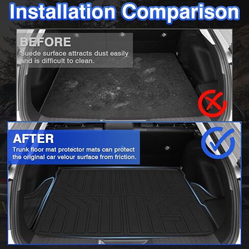 Custom Fit for Cargo Liner 2023 2024 Toyota Prius & Prius Prime (PHEV), All Weather Protection TPE Trunk Mat Black Cargo Mat Interior Automotive Accessories in Saudi Arabia
