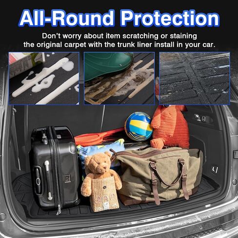 Custom Fit for Cargo Liner 2023 2024 Toyota Prius & Prius Prime (PHEV), All Weather Protection TPE Trunk Mat Black Cargo Mat Interior Automotive Accessories in Saudi Arabia
