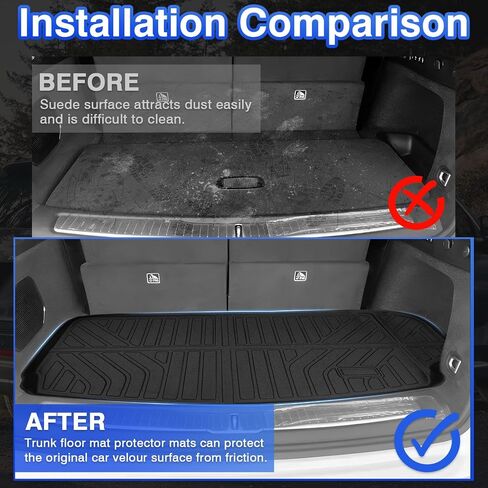 Custom Fit for Cargo Liner 2023 2024 Toyota Prius & Prius Prime (PHEV), All Weather Protection TPE Trunk Mat Black Cargo Mat Interior Automotive Accessories in Saudi Arabia