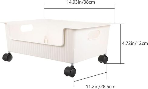 Books Display Shelf Plastic Storage Bins Storage Box with Pulleys Book Storage Box On Casters Plastic Put Bag Student Childrens Books Utility Rolling Cart in Saudi Arabia