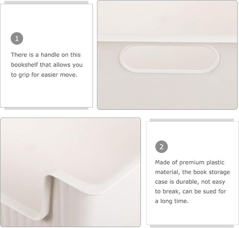Books Display Shelf Plastic Storage Bins Storage Box with Pulleys Book Storage Box On Casters Plastic Put Bag Student Childrens Books Utility Rolling Cart in Saudi Arabia