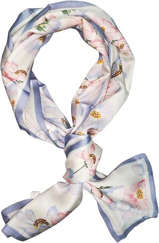 57 "الحرير مثل وشاح الرأس وشاح من الساتان الحرير المطبوع ساحة الرقبة وشاح من الساتان لحقيبة الشعر والأوشحة حقيبة يد هدية in Kuwait