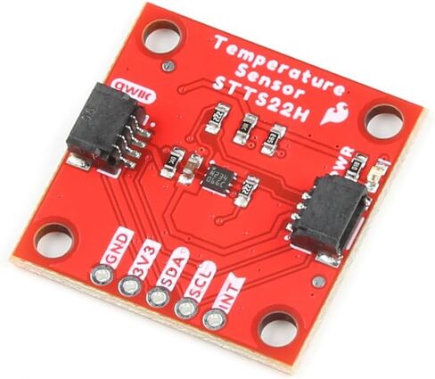 SparkFun Temperature Sensor - STTS22H (Qwiic) Qwiic-Enabled Breakout Board, Programmable thresholds with Interrupt pin, Programmable Operating Modes, Operating Voltage: 1.5V to 3.6V in Saudi Arabia