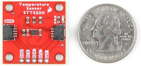 SparkFun Temperature Sensor - STTS22H (Qwiic) Qwiic-Enabled Breakout Board, Programmable thresholds with Interrupt pin, Programmable Operating Modes, Operating Voltage: 1.5V to 3.6V in Saudi Arabia