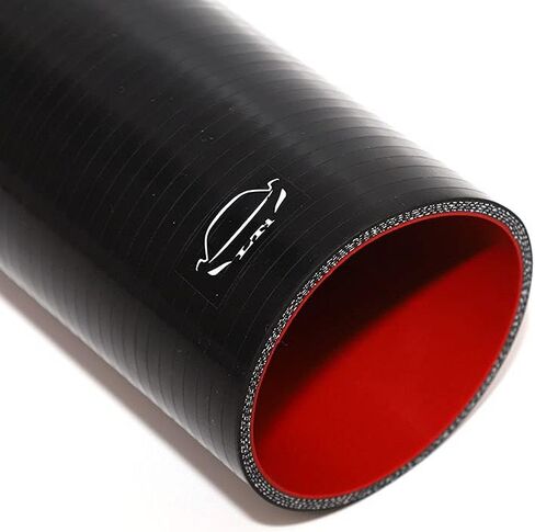 LTI Universal (305mm) 12" Length 4-Ply Reinforced High Performance (83mm) 3.25" ID Straight Coupler Silicone Hose (3.25" BLACK) in Saudi Arabia