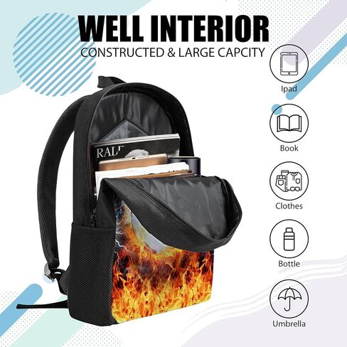 3PCS Backpack for Boys Girls Kids School Backpack Sets with Lunch Bag Pencil Case, 17 Inch Lightweight Bookpack 3 in 1 Set for Teens Elementary Middle HighSchool Students (Soccer) in Saudi Arabia