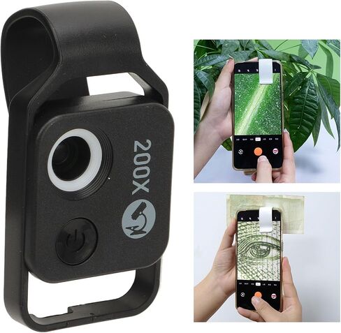 200X HD Phone Mini Pocket Microscope, Portable Digital Microscope Camera with CPL Lens for Teaching Experiment Built in Battery in Saudi Arabia