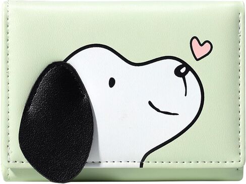 Sunwel Fashion Girls Cute 3D Puppy Mini Wallet Tiny Wallet Cash Pocket Card Holder ID Window Purse for Women (GREEN) in Saudi Arabia