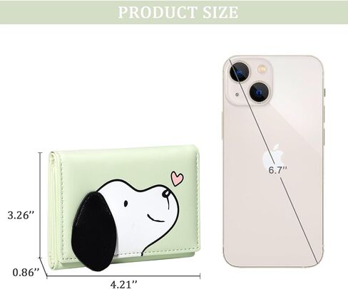 Sunwel Fashion Girls Cute 3D Puppy Mini Wallet Tiny Wallet Cash Pocket Card Holder ID Window Purse for Women (GREEN) in Saudi Arabia