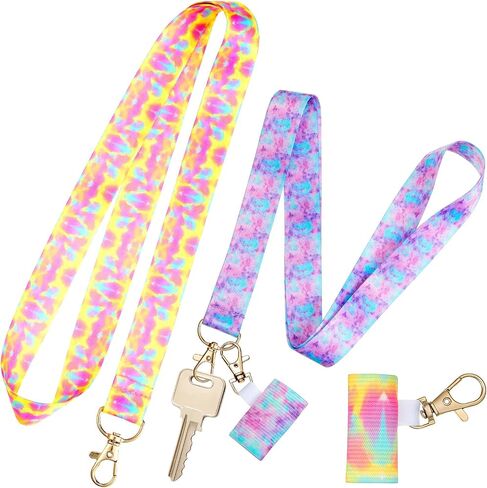 Shappy 2 Pcs Anti-Lost Necklace Lanyard Set Lanyard for Women and Men ID Key Lanyard Include 2 Neck Lanyard Strap with 2 Adjustable Holder in Saudi Arabia