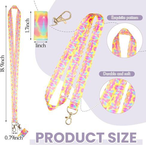 Shappy 2 Pcs Anti-Lost Necklace Lanyard Set Lanyard for Women and Men ID Key Lanyard Include 2 Neck Lanyard Strap with 2 Adjustable Holder in Saudi Arabia