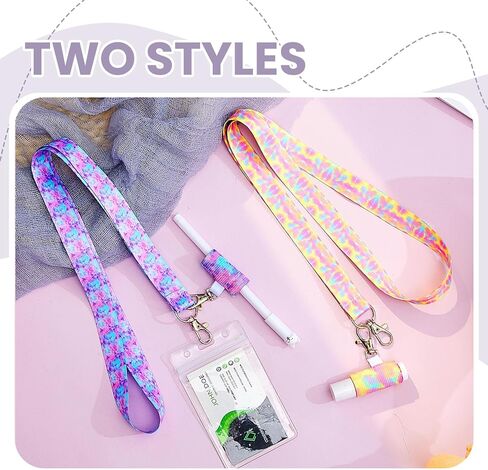Shappy 2 Pcs Anti-Lost Necklace Lanyard Set Lanyard for Women and Men ID Key Lanyard Include 2 Neck Lanyard Strap with 2 Adjustable Holder in Saudi Arabia