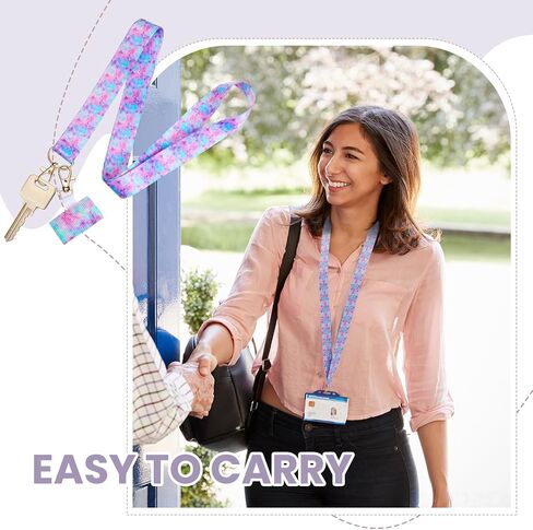 Shappy 2 Pcs Anti-Lost Necklace Lanyard Set Lanyard for Women and Men ID Key Lanyard Include 2 Neck Lanyard Strap with 2 Adjustable Holder in Saudi Arabia