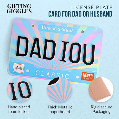 هدية ضحكة بطاقة مضحكة للأب أو الزوج | لعيد ميلاد سعيد، عيد الأب، شكرًا لك، تقدير - بطاقة كبيرة ثلاثية الأبعاد نابضة بالحياة مع حروف منبثقة | 40، 50، 60، 70، 80، 90 [9 بوصة × 6 بوصة] in Kuwait