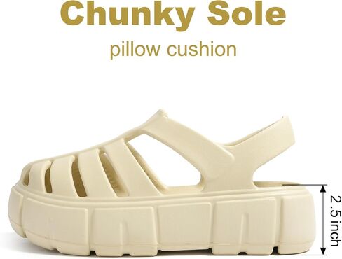 Yonge & Finch Closed Toe Sandals for Women Gladiator Fisherman Sandals Comfortable Hollow Out Chunky Sandals Platform Shoes in Saudi Arabia
